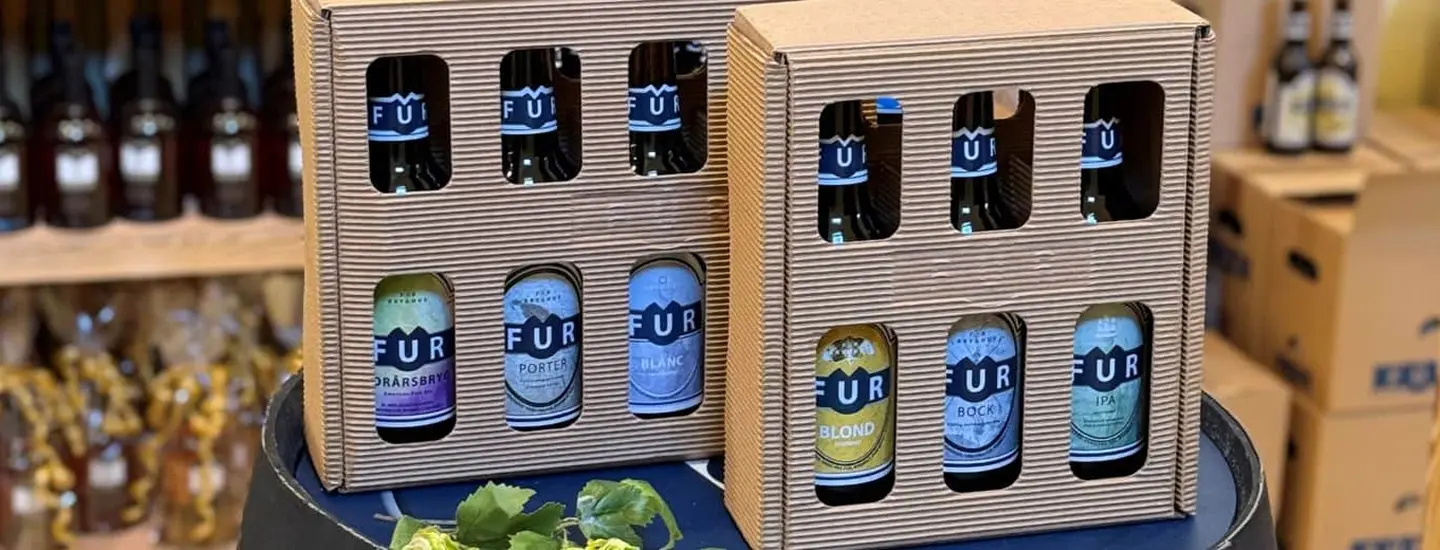 Billede af øl i gårdbutikken